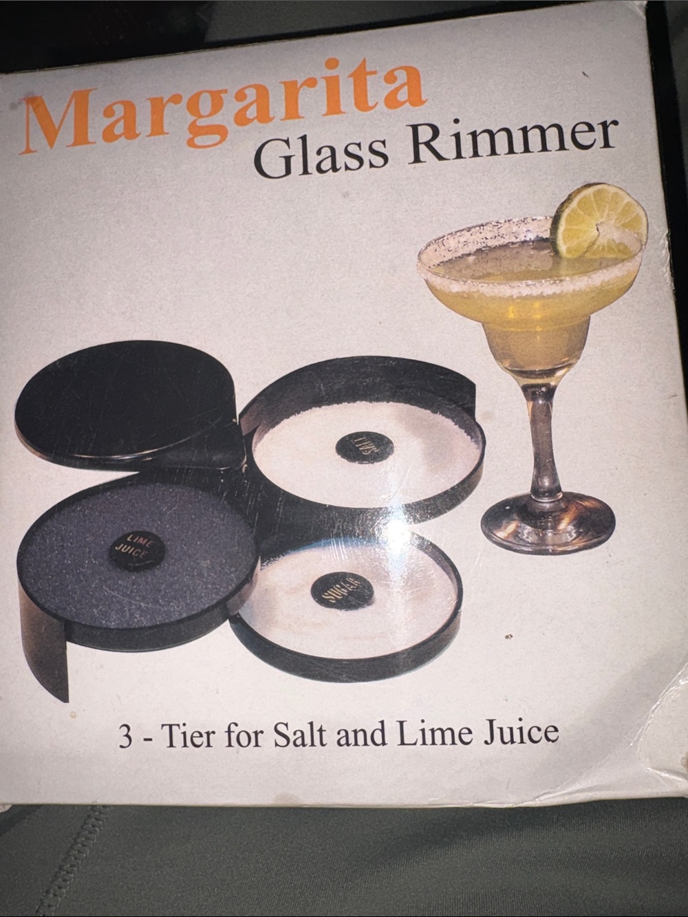 Three-Tier Margarita Glass Rimmer - Black